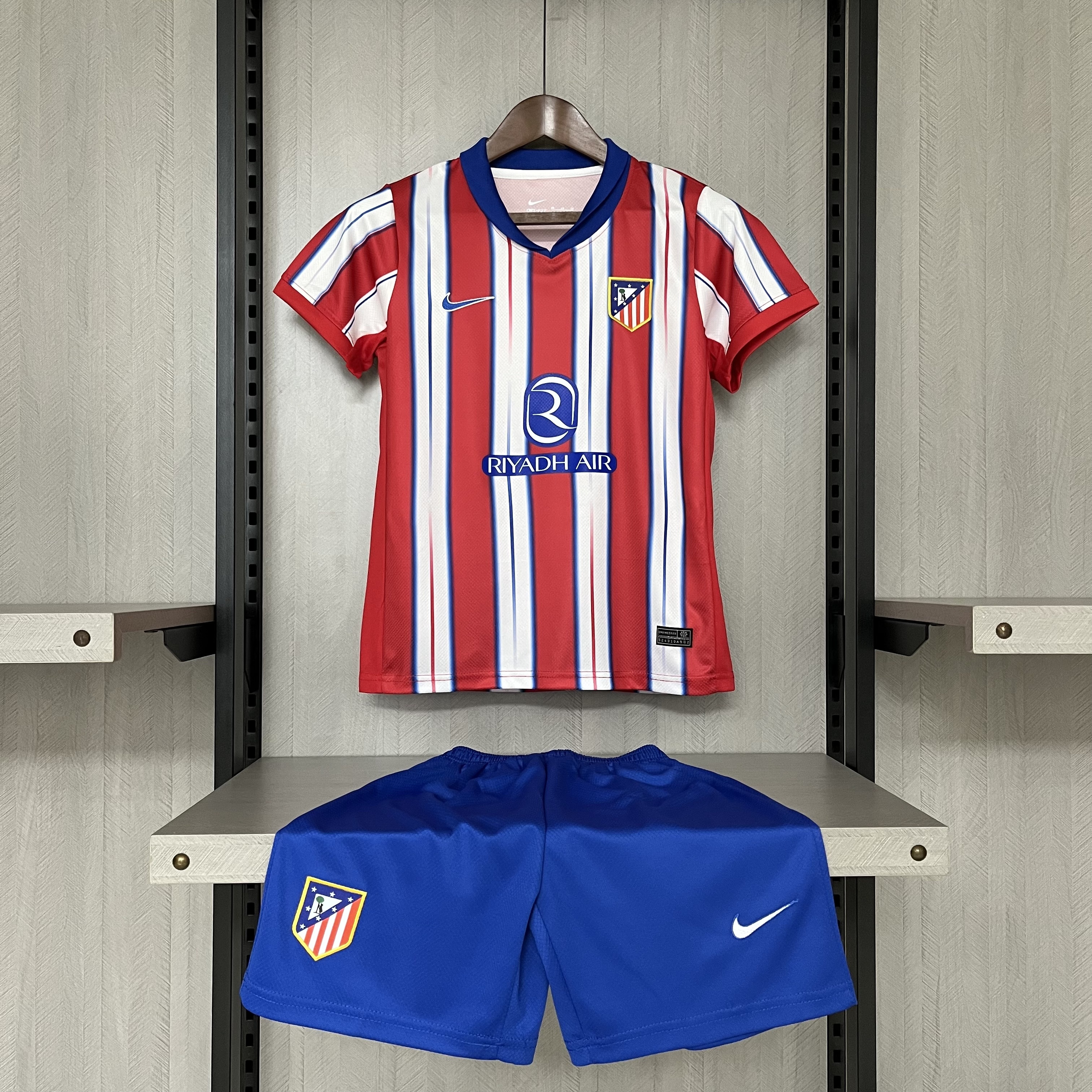 24/25 Atletico Madrid Home Kids Kit Football Jersey Thai Quality