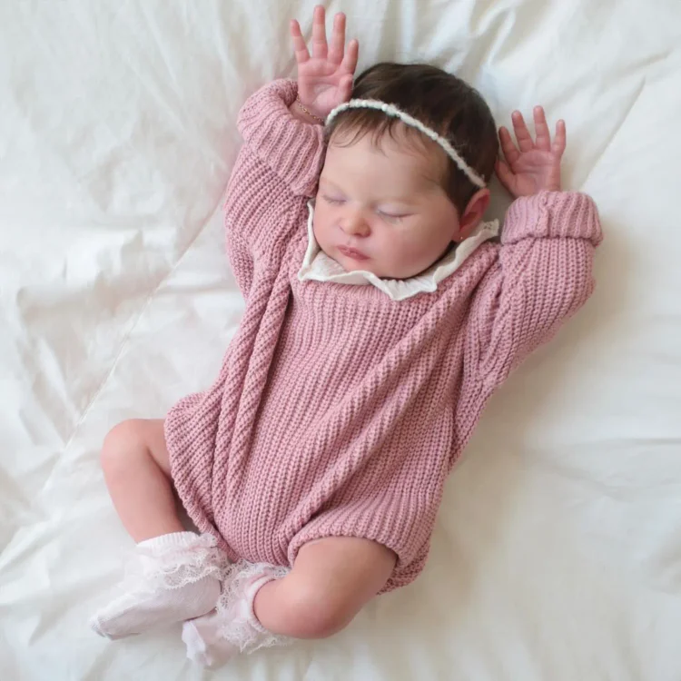  20" Lifelike Reborn Girl Baby Doll Rasdin, Gifts For Kids with Heartbeat💖 & Sound🔊 - Reborndollsshop®-Reborndollsshop®