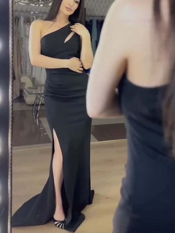 Elegant Off-shoulder Slit Hip-hugging Temperament Long Dress | Oxredo Shop Ramadan Sale