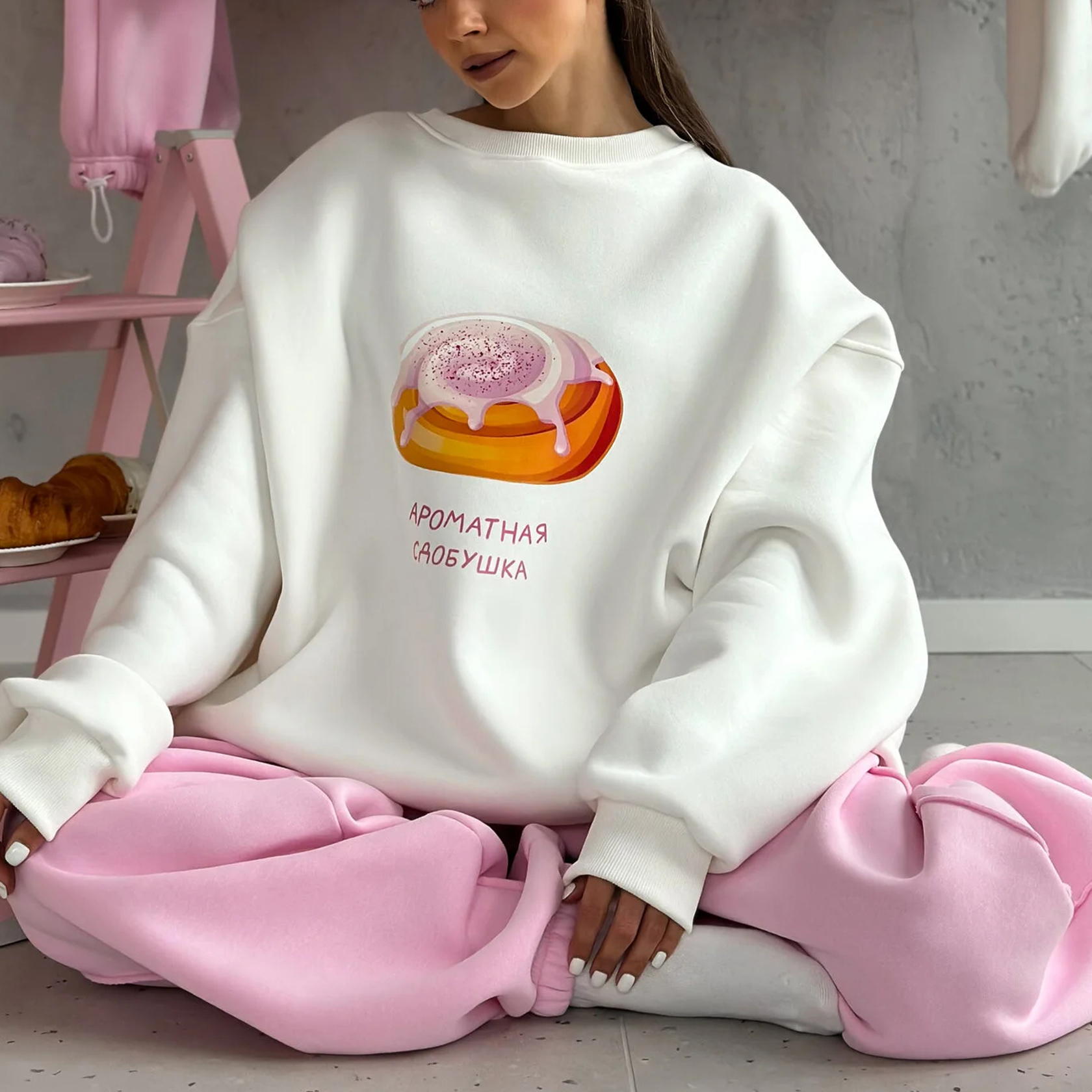 Women's Loose And Comfortable Mommy Print Sweatshirt