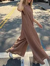 Casual Solid Color Jumpsuit