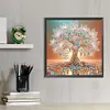 Arbre de vie-peinture sp&eacute;ciale partielle au diamant-30*30cm