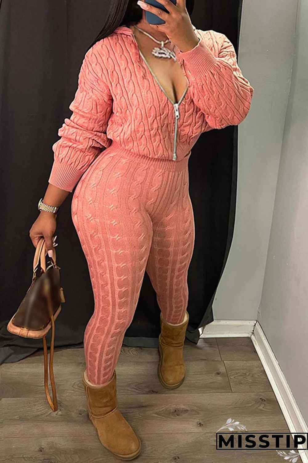 Black Casual Solid Patchwork Hooded Collar Long Sleeve Two Pieces