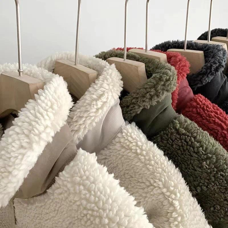 Fashion Lamb Plush Jacket Women's Autumn Winter New Pocket Zipper Long Sleeve Loose Stand Collar Comfort Warm Jacket for Women Fashion Lamb Plush Jacket Women's Autumn Winter New Pocket Zipper Long Sleeve Loose Stand Collar Comfort Warm Jacket for Women