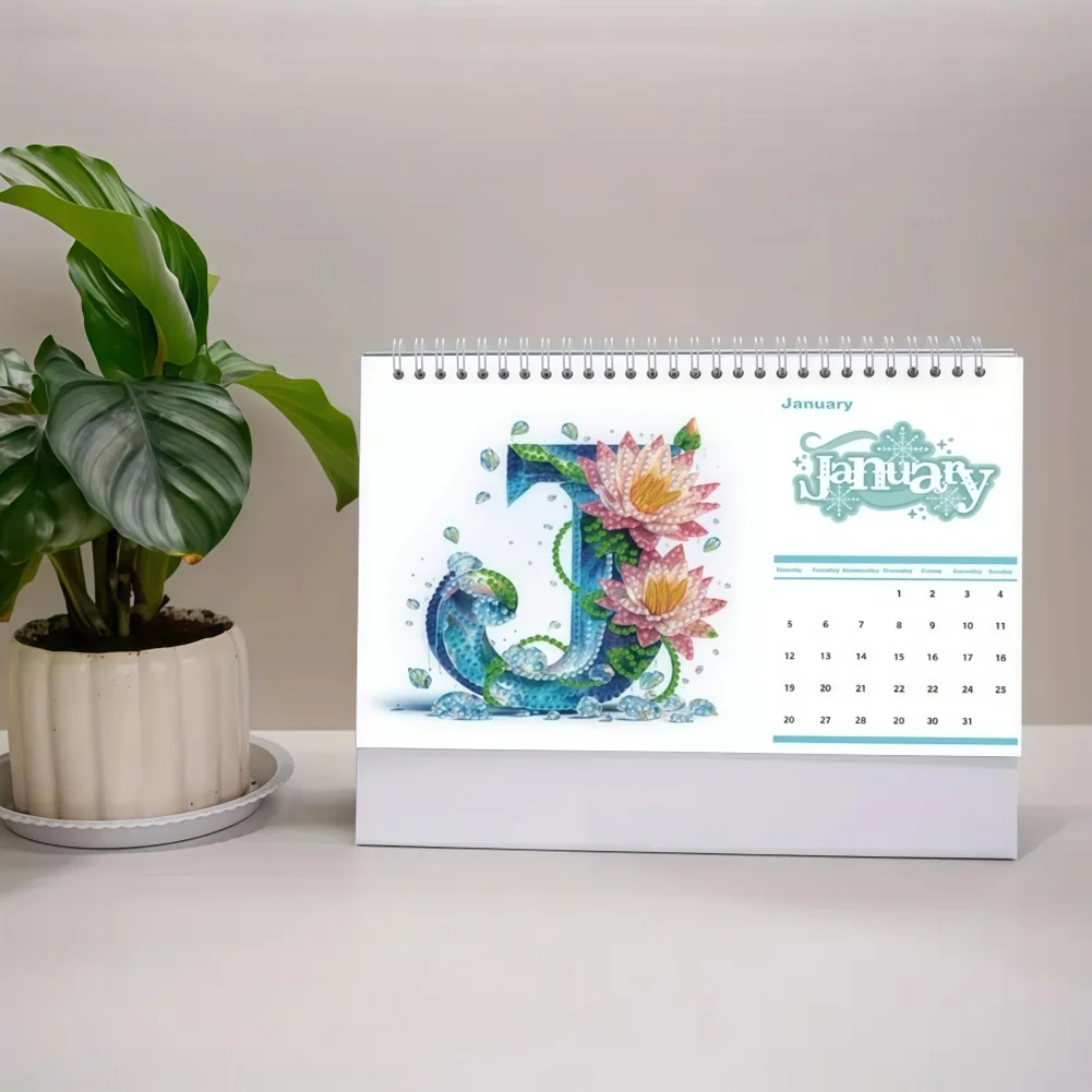 5D/DIY Calendar Crystal Painting Desk Calendars Kit Diamond Decorations Calendar