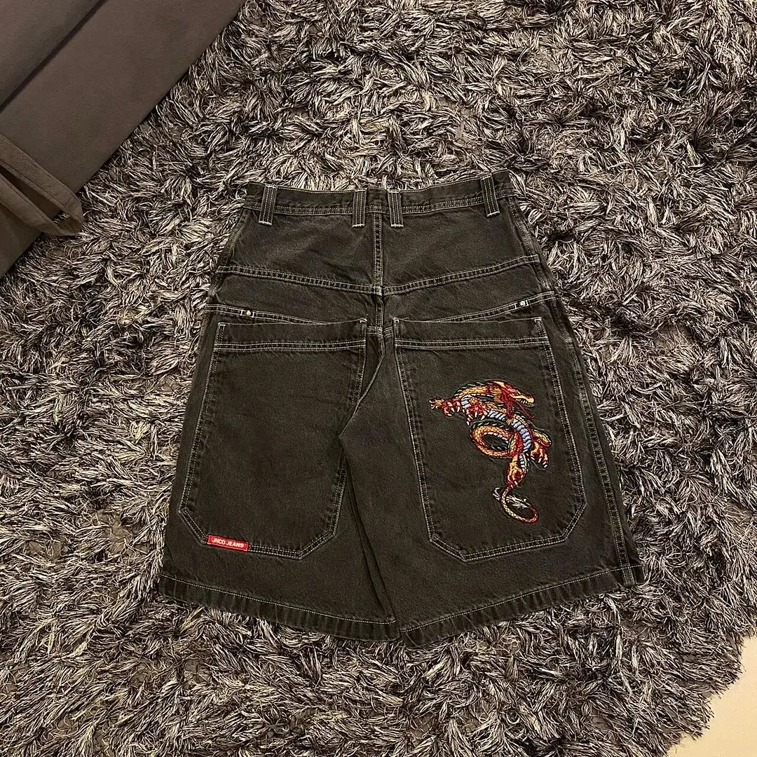 Brownm Pants Men's Loose Wide-Leg Retro Gradient Jeans Men's Tide Card High Street Straight Tube Overs