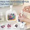 2 pi&egrave;ces de roses color&eacute;es en diamant avec bouteille de pompe &agrave; pompe rechargeable avec pompe, distributeur liquide de vaisselle pour savon &agrave; mains, lotion et apr&egrave;s-shampoing id&eacute;al pour l&rsquo;&eacute;vier de la salle de bain, cuisine