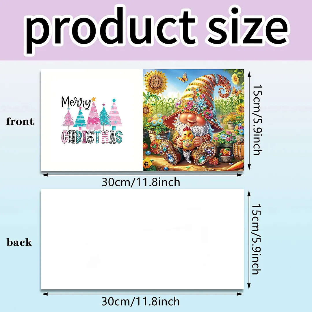 6PCS Goblin DIY Diamond Painting Greeting Card Set with Envelopes for Adults Gifts