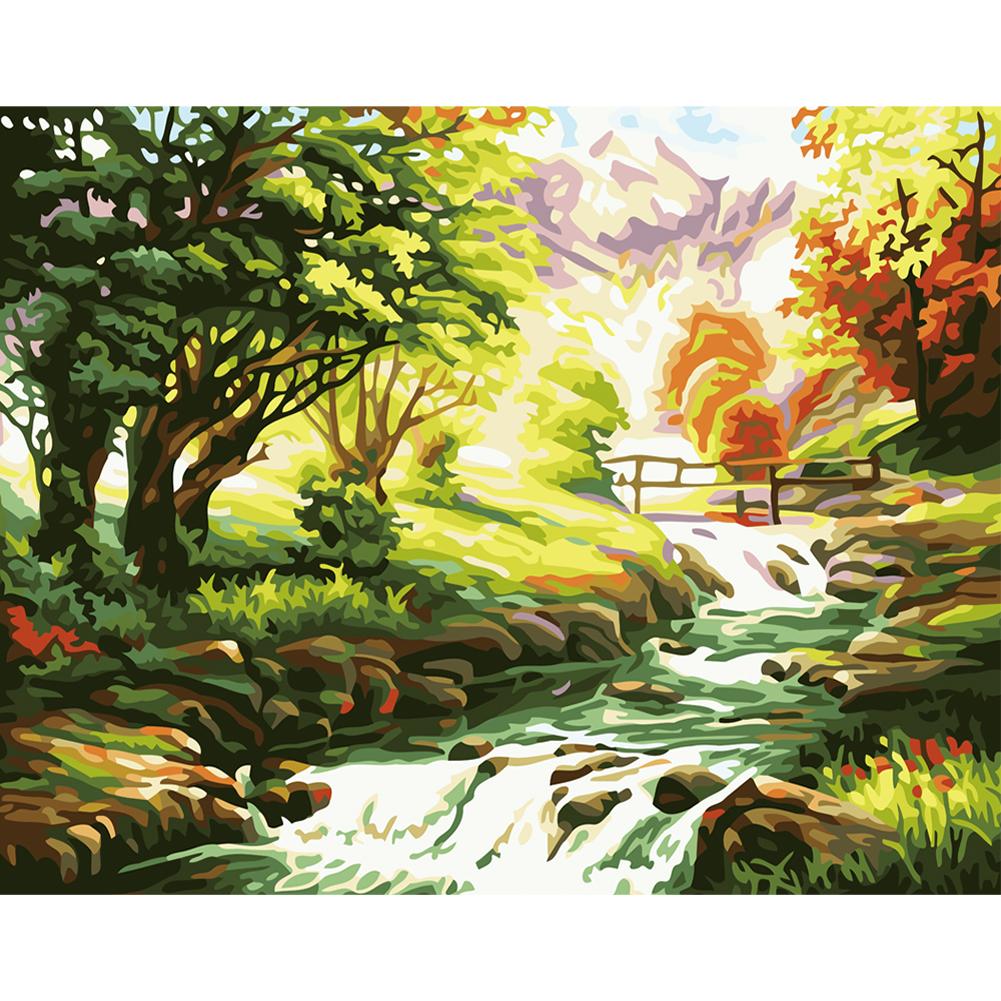 

40x50cm - Paint By Numbers Stream Tree, 501 Original