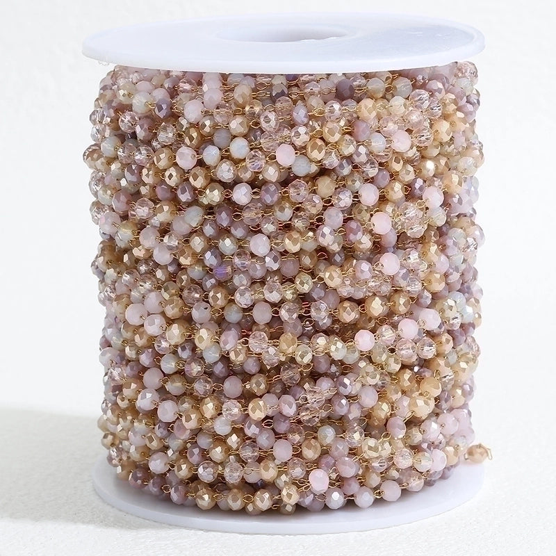 1 Set Stainless Steel Artificial Crystal Plating Polished Chain