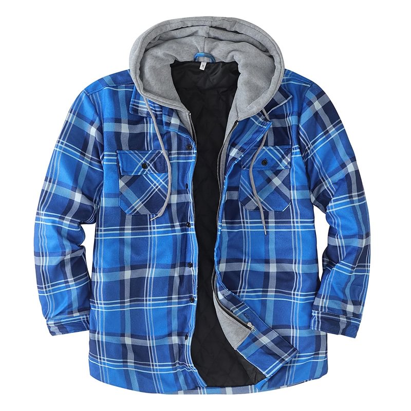 flannel jacket with a hood