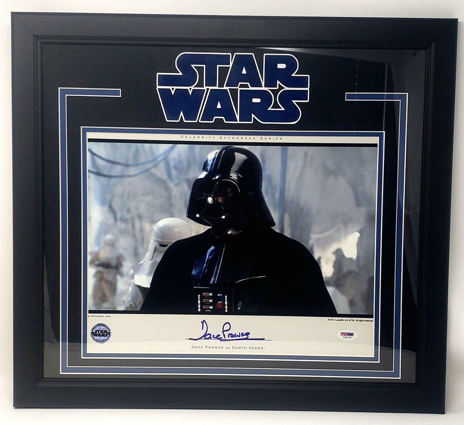 DAVE PROWSE Signed Darth Vader STAR WARS 11x14 Official Pix Photo Poster painting PSA/DNA FRAMED