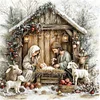 Nativity-11CT Stamped Cross Stitch 45*45cm/17.72*17.72in