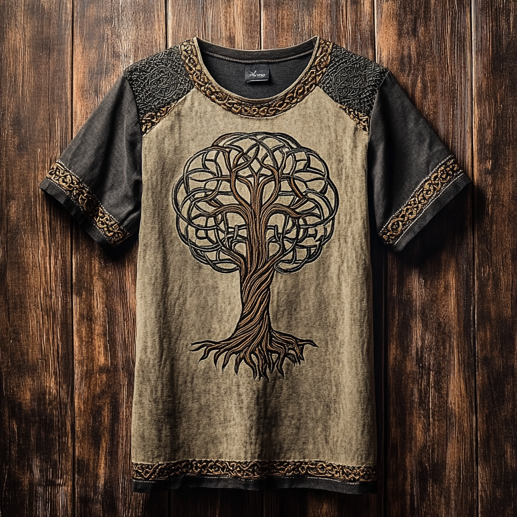 Men's Viking Nordic Life Of Tree Knot Art T-Shirt