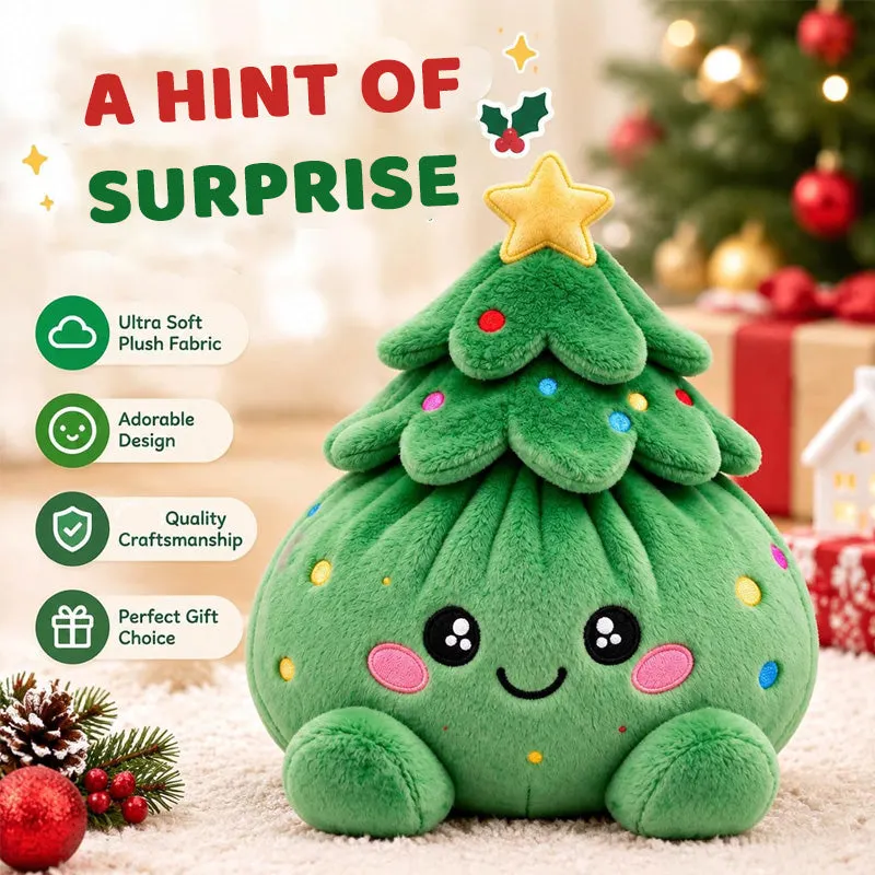 Christmas tree dumpling plush close-up feature showcase