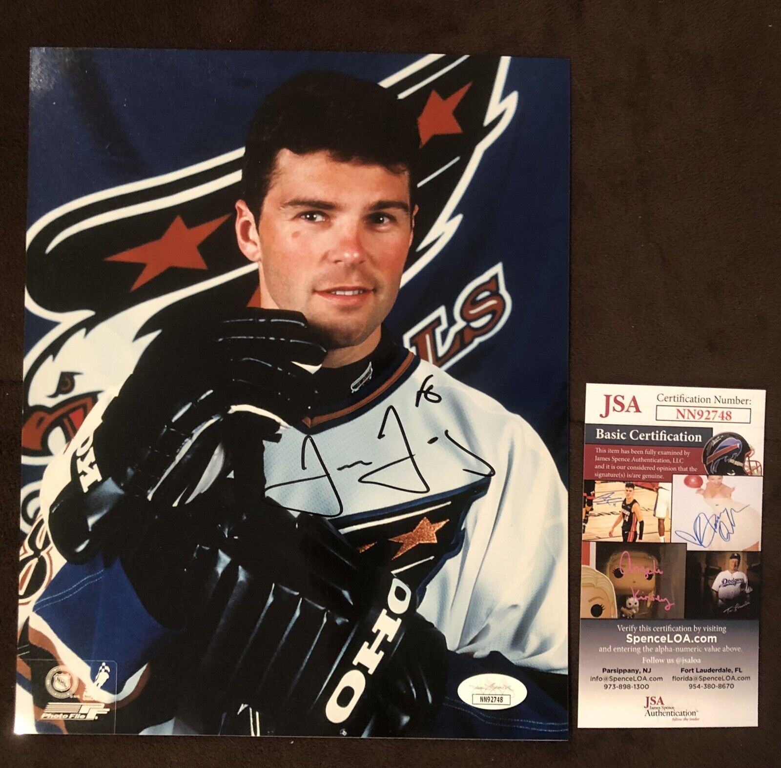 Jaromír Jágr SIGNED 8X10 Photo Poster painting JSA Certificate Washington Capitals HOF