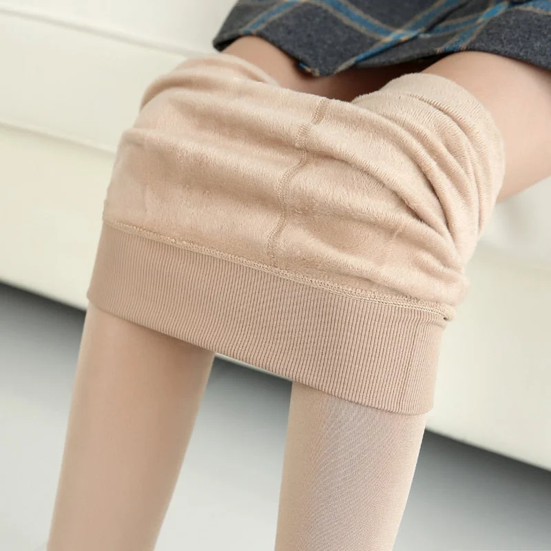 SVOKOR Winter Leggings Knitting Velvet Leggings High Elastic Thicken Warm Pants Skinny Pants For Women Leggins Comfortable