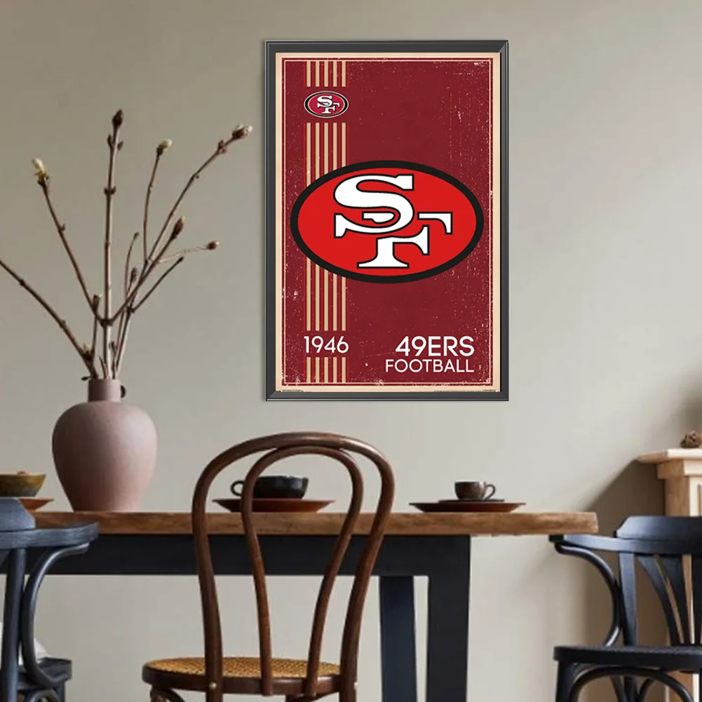 Diamond Painting - Full Round Drill - San Francisco 49ers(Canvas|30*45cm)