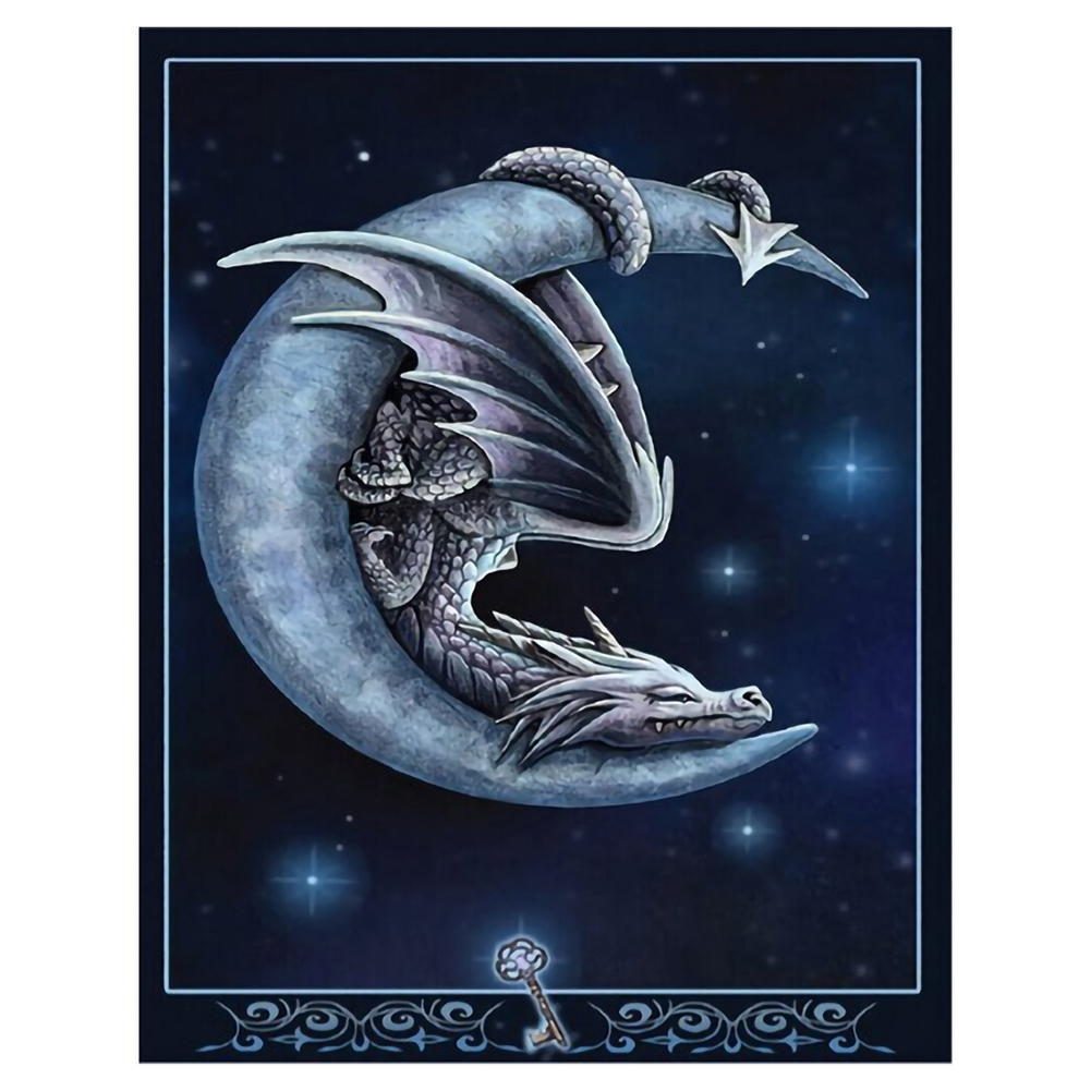 

Dragon Twines the Moon - 11CT Stamped Cross Stitch - 40*30CM, 501 Original