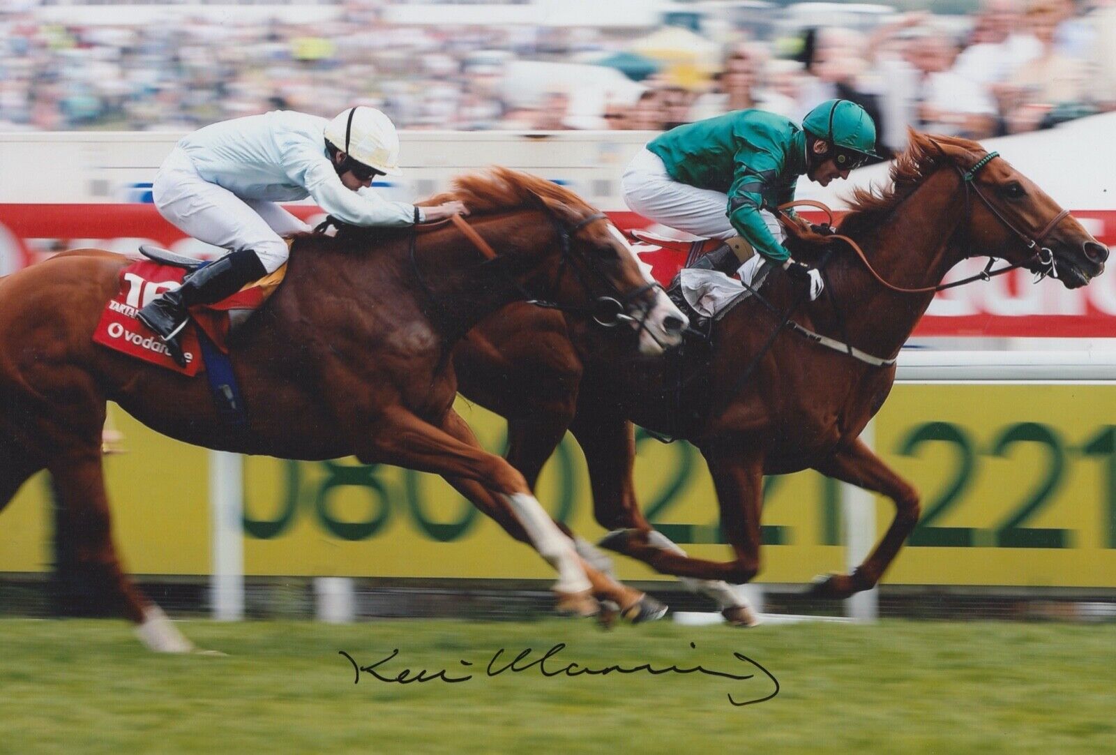 Kevin Manning Hand Signed 12x8 Photo Poster painting - Horse Racing Autograph 1.