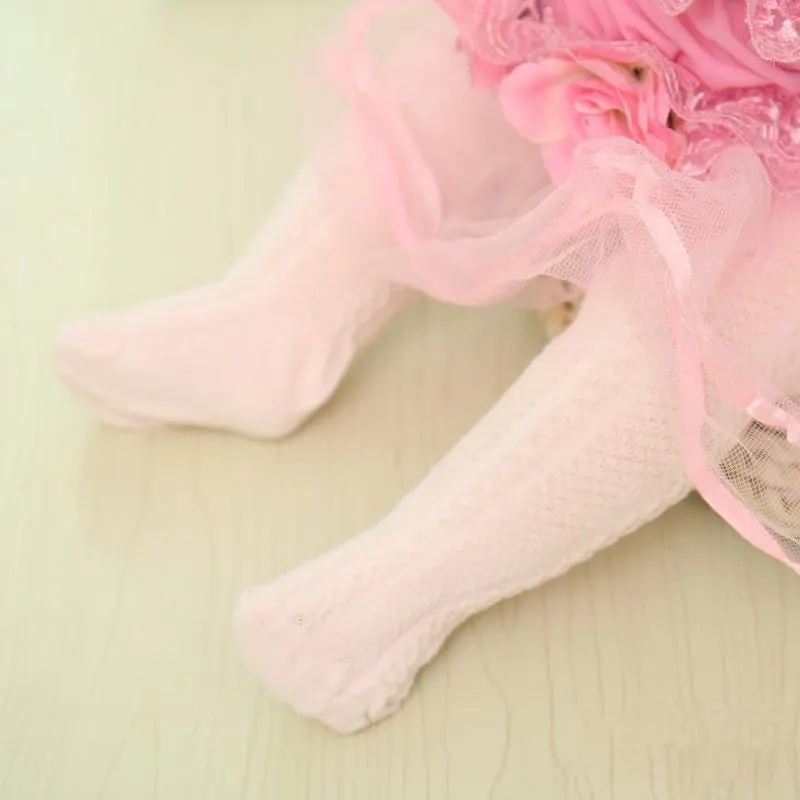 YWHUANSEN 0-6 Yrs Spring Summer Autumn Cute Baby Girls Mesh Cable Knit Tights Cotton Breathable Pantyhose For Toddler Girls Sale