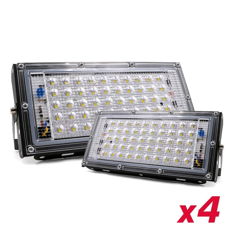 4PCS LED Flood Light 50W AC Spotlight Led Reflector Cast light Floodlights IP65 Waterproof LED Street Lamp