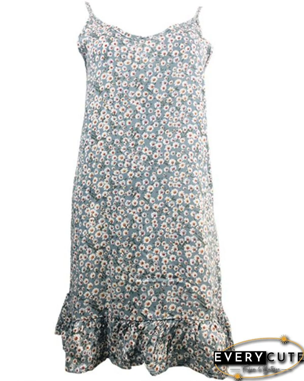 Chic Floral Slip Camisole Neckline Shift Dress