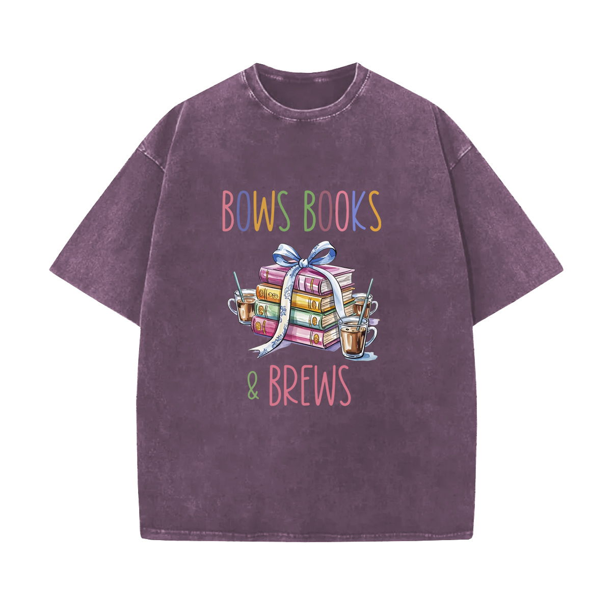 Bows Books & Brews Washed T-Shirt