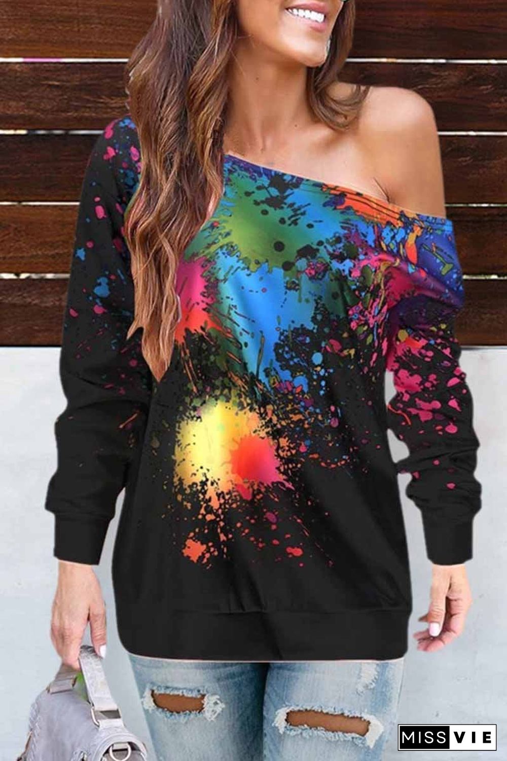 Off-shoulder Sexy Long Sleeve Top