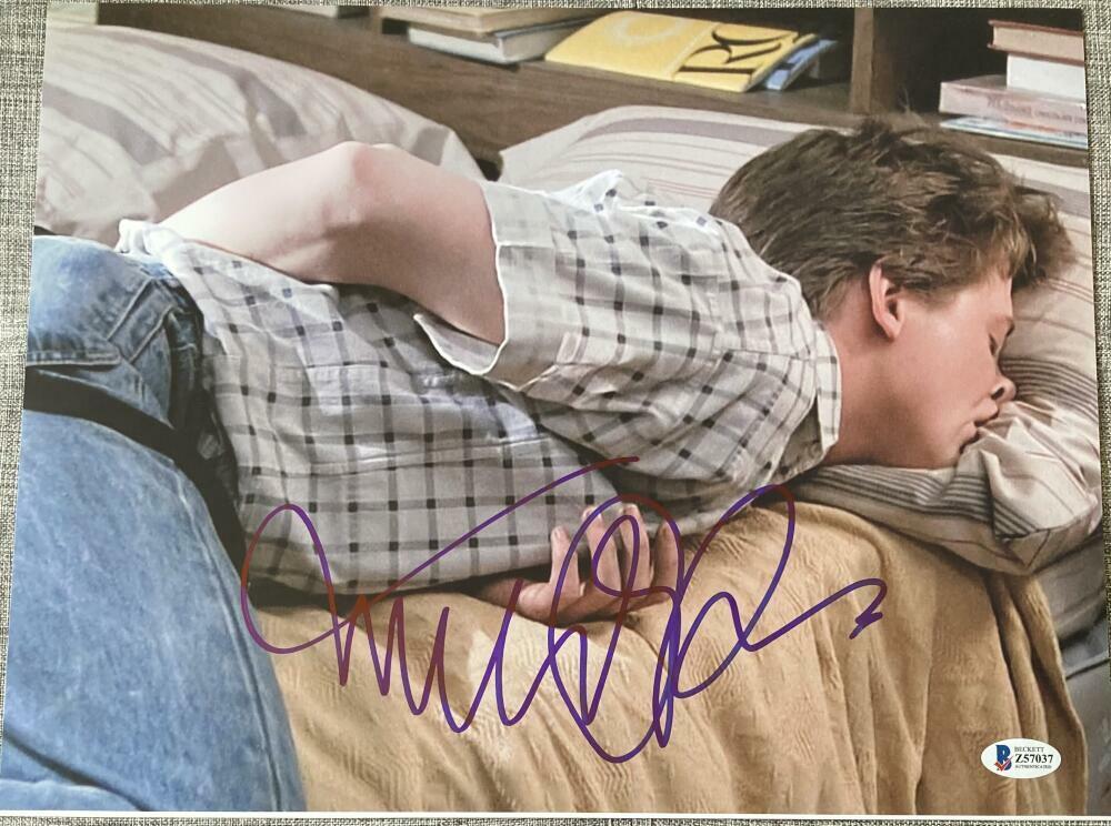 MICHAEL J. FOX SIGNED AUTOGRAPH - BACK TO THE FUTURE RARE 11X14 Photo Poster painting BECKETT 39