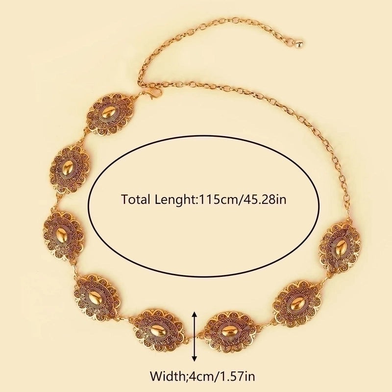 Ethnic Style Geometric Alloy Patchwork Turquoise Unisex Chain Belts