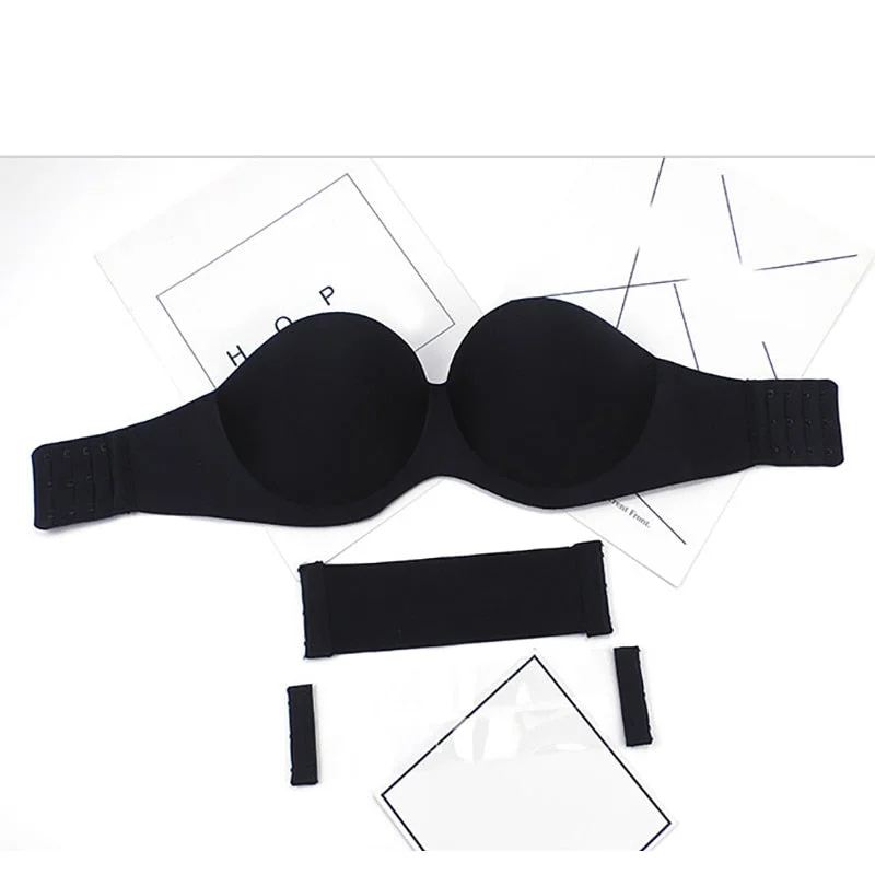 Women Magic Push Up Bra Strapless Women's Bras Underwired 1/2 Cup Back Band Dress Wedding Backless Summer Invisible Bras