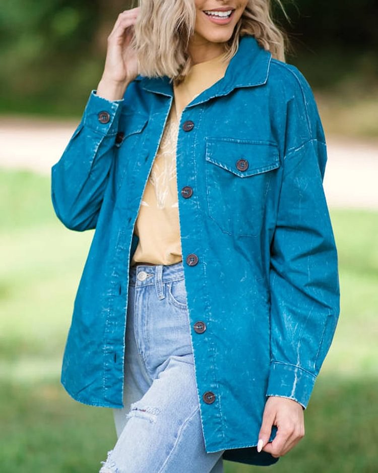 Blue denim simple personality casual fashion all-match jacket