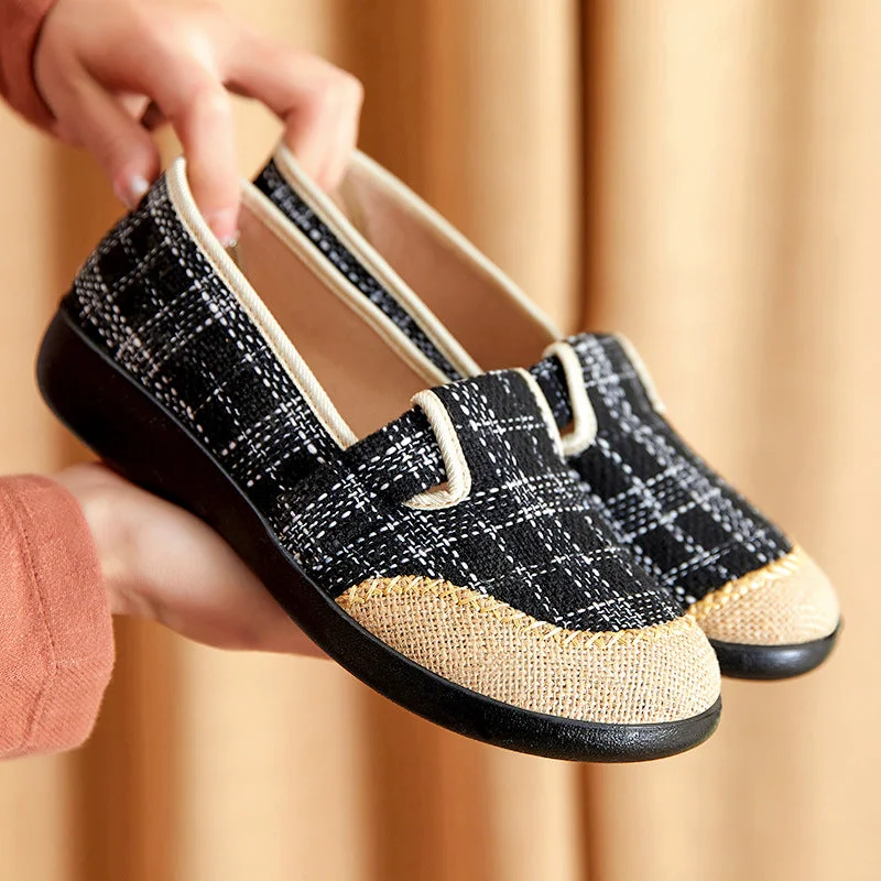 Ethnic Style Linen Straw Casual Shoes