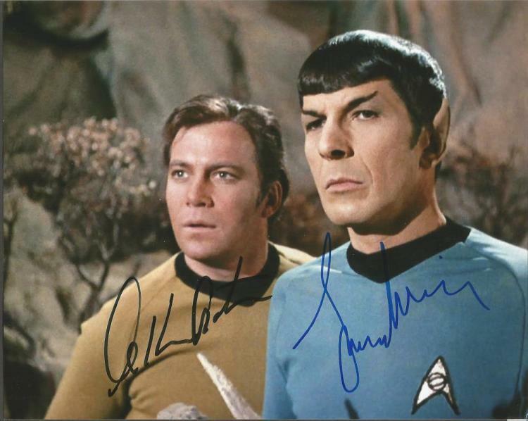 LEONARD NIMOY & WILLIAM SHATNER STAR TREK Signed Photo Poster paintinggraph TV Actors - Preprint