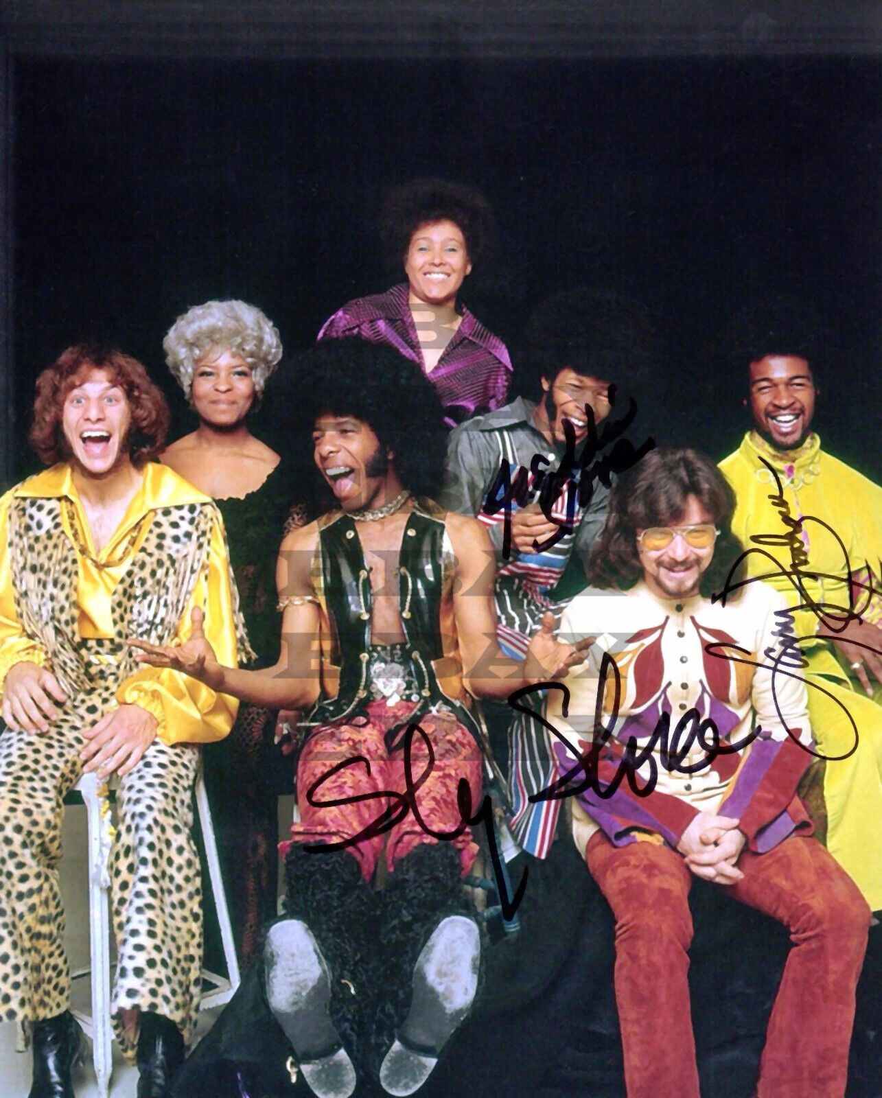 Freddie Larry & Sly SLY AND THE FAMILY STONE Signed 8x10 Photo Poster painting Reprint