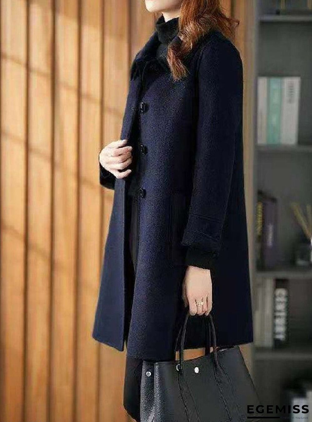Fall/Winter Fashion Solid Color Woolen Coat | EGEMISS