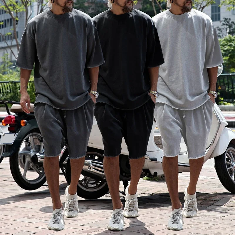 🔥Last day 52% OFF🔥Men's Fashion Casual Loose Solid Color Sports Suit-🚛FREE SHIPPING