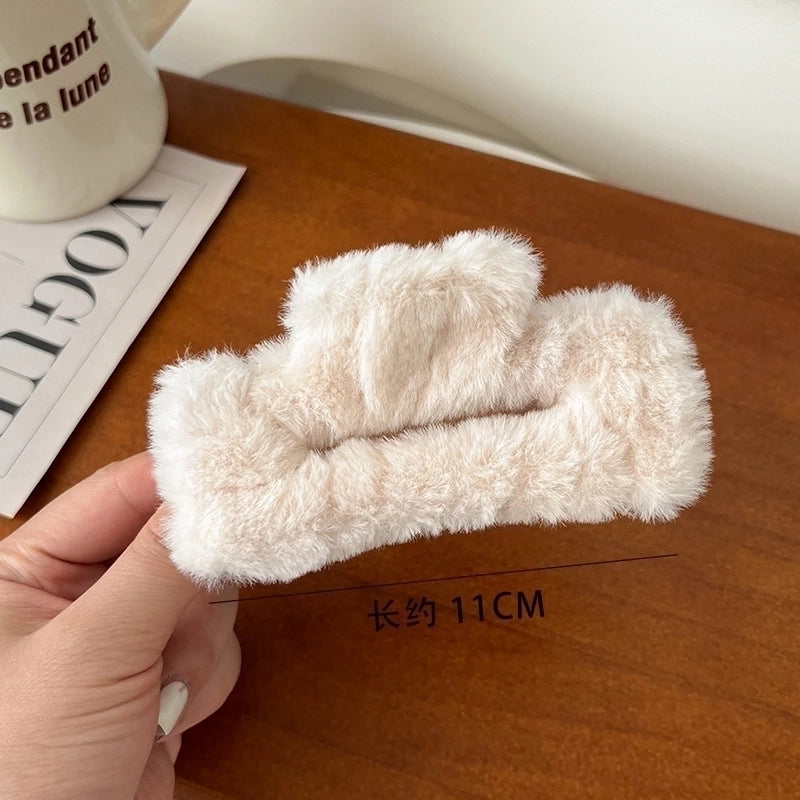 Minimalist Solid Color Arylic Hair Claws 1 Piece