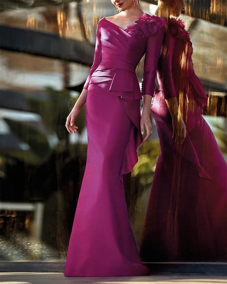 Women's Solid Color Prom Dress  