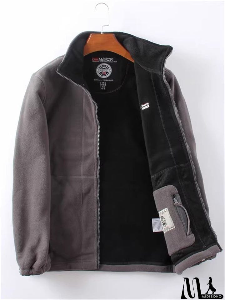 MidiSono - Men's Cozy Double-Sided Plush Winter Thermal Coat