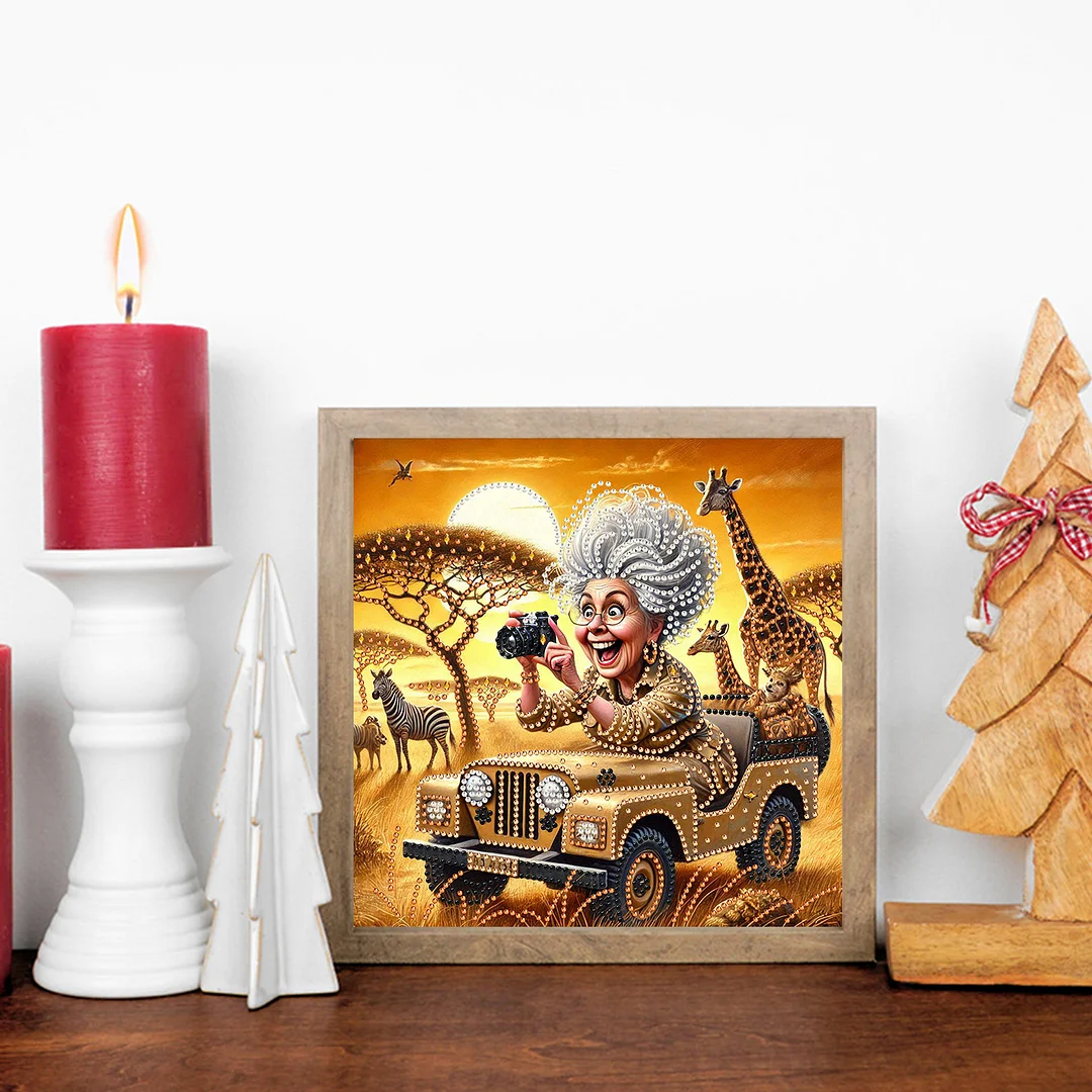 Grandma - Diamond Painting - Partial Special Shaped Drill(Canvas|30*30cm)
