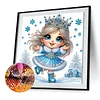 Snow Girl - Diamond Painting - Partial Special Shaped Drill(Canvas|30*30cm)