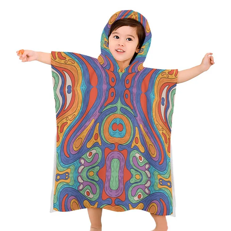 Personalized  Design Children's Bath Towel with Hood Full Print