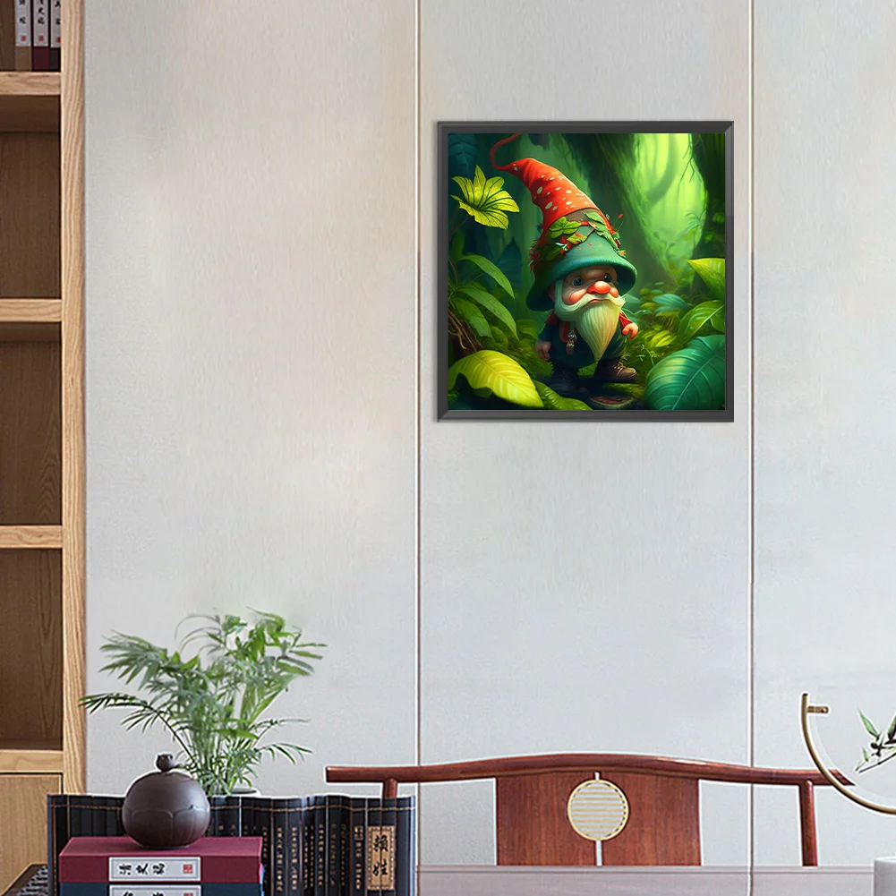 Full Round Diamond Painting 30*30cm - Goblin In The Forest