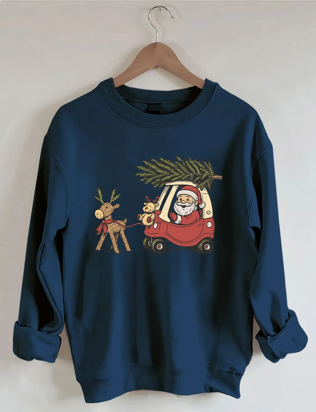 Funny Santa Car Sweatshirt