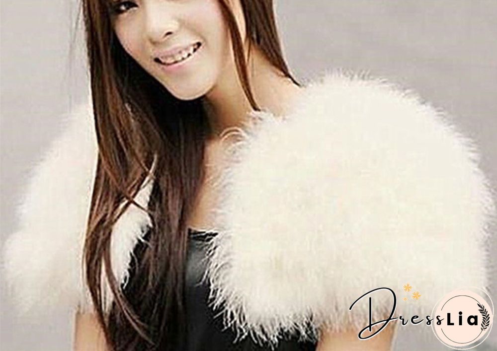 Wedding High Qualtity Real Ostrich Feather Fur Coat Shrug Jacket Colorful