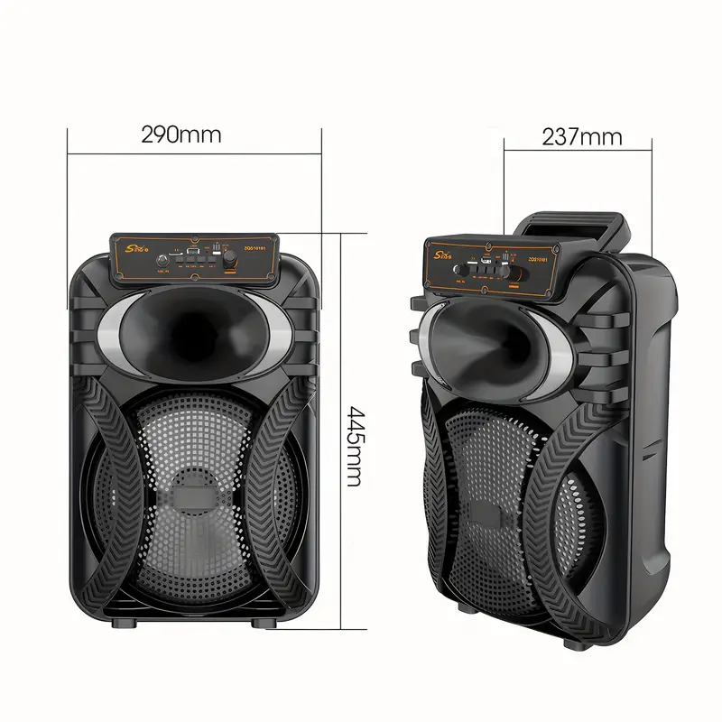 massive 10 bt speaker for outdoor indoor party 2400mah rechargeable portabletv speaker features bt fm usb tf card 2 mic tws pairing wireless mic dynamic colorful led lights camping parties more Product details 3