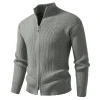 Men's Half Turtleneck Simple Casual Sweater Cardigan Jacket by Inlyline