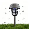 2PCS Solar Powered Lighting Mosquito Repellent Lamp with Ground Stake Waterproof Mosquito Killer for Backyard Patio Garden Lawn Pathway Camping